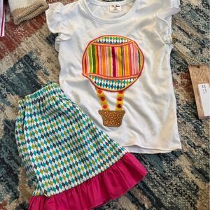 Pink and Green Diaper Cover Matching Set